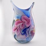 Agonising Blue Pink and White Oval "Journey"  Vase