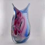 Agonising Blue Pink and White Oval "Journey"  Vase