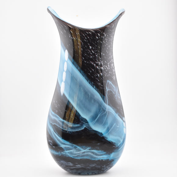 Starry, Starry Night Oval Fishtail Vase