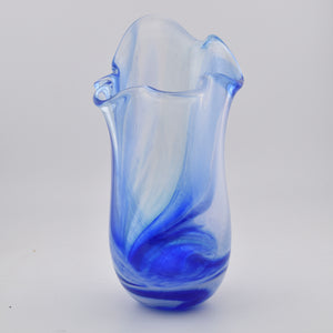 Blue & White Freeform  "Demo" Vase xxx