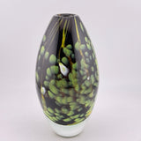 “Climber” (Bindweed!) Black, White and Green vase