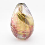 Pink and Dusky Green Teardrop Shaped Vase