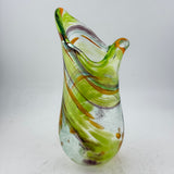 Orange, Green & Black  "Demo" Vase