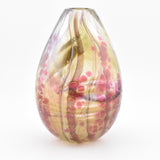 Pink and Dusky Green Teardrop Shaped Vase