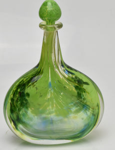 "Ferns"  Oval Stoppered Flask (...bit too big to call a scent bottle!)