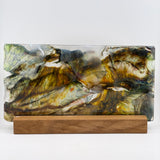 “Mist Over Belstone Tor” (Dartmoor) Flat Panel in Oak Stand