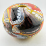 Orange, Black, Yellow and White Journey Round Vase