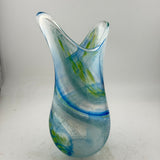 Blue, Green & White “Demo" Vase x
