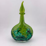 Green Oval Flask with Wizard Stopper