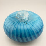 Turquoise Striped Bud Vase /Flask (second)