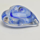 Blue and White Heart Paperweight iii