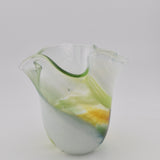 Green, Amber & White  "Demo" Vase ixxxx