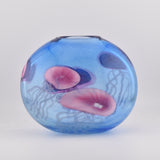 Blue Jellyfish Oval Vase