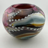 Pink, Teal, Amber, Black and White Journey Rosebowl (Second)