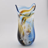 Blue, Brown & White Freeform  "Demo" Vase xxxii