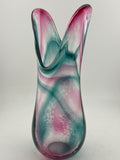 Teal and Pink Freeform  "Demo" Vase i