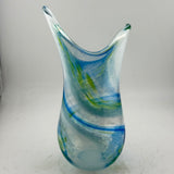 Blue, Green & White “Demo" Vase x