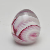 Pink and White Egg Shaped Paperweight