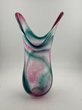 Teal and Pink Freeform  "Demo" Vase i