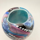 Pink, Turquoise, Black and White Journey Rosebowl (Second)