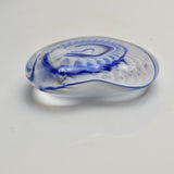 Blue and White Heart Paperweight ii