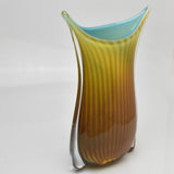 Amber and Turquoise "Fishtail" Vase