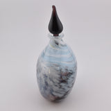 "Clouds"  Oval Stoppered Flask