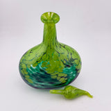 Green Oval Flask with Wizard Stopper