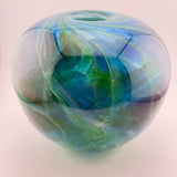 Green, Blue and Teal Round Vase