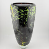 “Climber” Black and Green Tall  vase