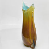 Amber and Turquoise "Fishtail" Vase