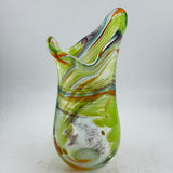 Orange, Green & Black  "Demo" Vase