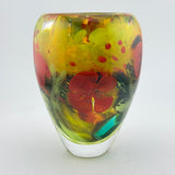 “Papaver” Open Vase with Heavy Clear Glass Base