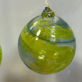 Pair of Green Shades Christmas Baubles ii