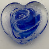 Blue and White Angelwing Heart Paperweight xxiv