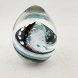 Jade, Black and White Easter Egg Paperweight