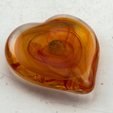 Orange small Heart Paperweight