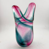 Teal and Pink Freeform  "Demo" Vase ixxx