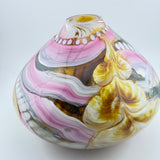 Pink, Jade, Amber and White Journey Vase (slight second)