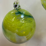 Pair of Green Shades Christmas Baubles i