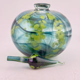 Trailing Leaves Round Flask with Wizard Stopper