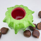 Green and Red Sweet Chestnut Bowl I