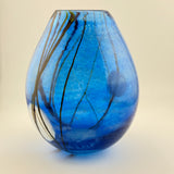 Blue Supermoon Egg Shaped Vase