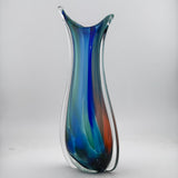 Tall Turquoise, Pink and Blue "Fishtail" Vase (second)