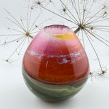 Coral Sky (with Seed Heads) Egg Shaped Vase