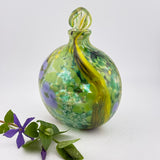 “Hedgerow” Stoppered Flask -Periwinkle