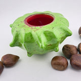 Green and Red Sweet Chestnut Bowl I