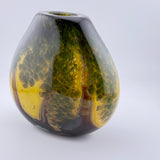 Yellow "Trees" Oval Vase