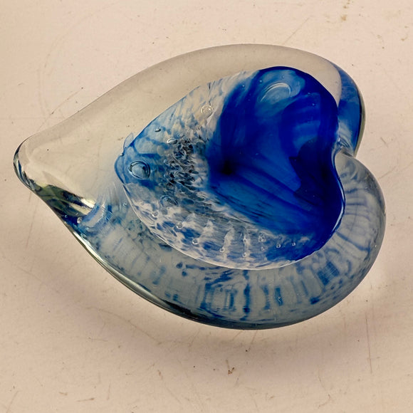 Blue Heart Paperweight