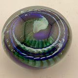 Blue, Teal and White “Ammonite" and Bubbles Paperweight xvii